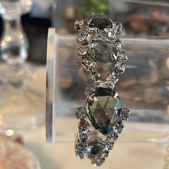 Vintage “Black Diamond” Rhinestone Bracelet - Picture 3 of 5